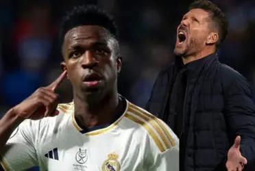 Sale a la luz, el grave insulto de Simeone a Vinicius durante el derbi madrileño