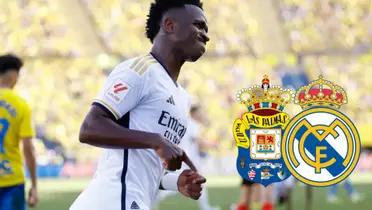 Vinicius celebra el gol del empate.