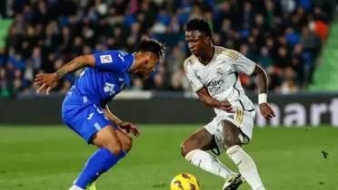 Vinicius, en el duelo contra el Getafe de hace unos días. Imagen: El Correo.