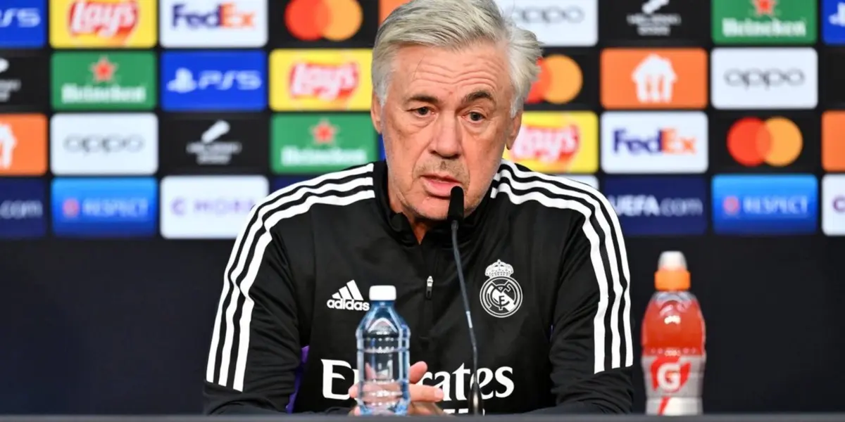 Ancelotti comparece en rueda de prensa. Imagen: Marca