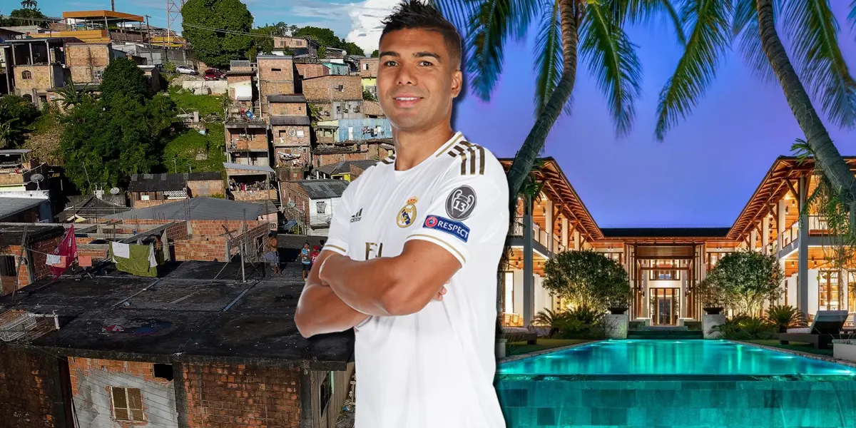 Casemiro logró mejorar ampliamente sus condiciones de vida una vez que se instaló en la elite del fútbol mundial