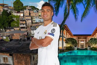 Casemiro logró mejorar ampliamente sus condiciones de vida una vez que se instaló en la elite del fútbol mundial