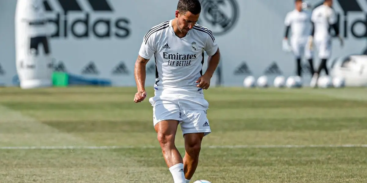 Después de varias publicaciones de los entrenamientos los fanes madridistas se sorprendieron con el físico del jugador belga.