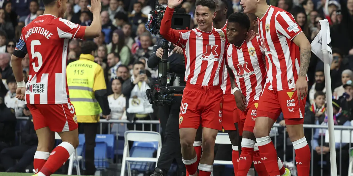 El Almería está asaltando el Santiago Bernabéu. Imagen: Dazn.