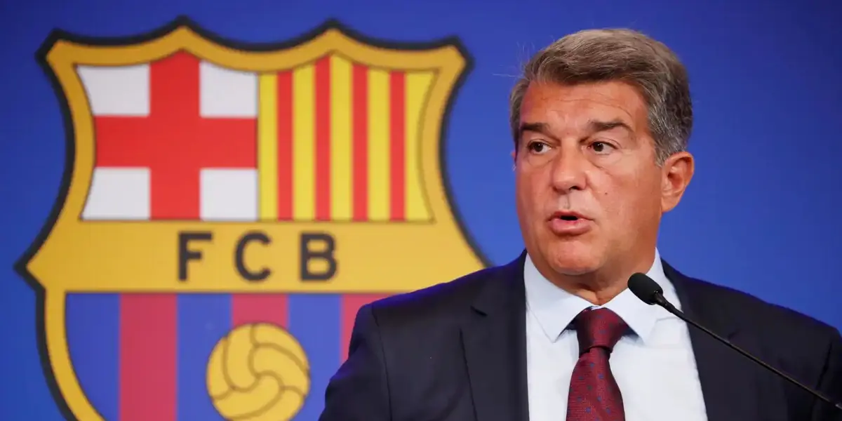 Joan Laporta en una comparecencia ante los medios de comunicación. Imagen: El Español. 