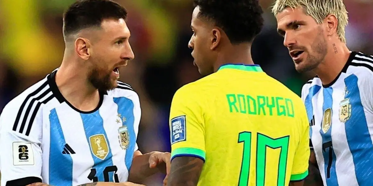 Lionel Messi y Rodrygo protagonizaron uno de los piques más tensos del partido.