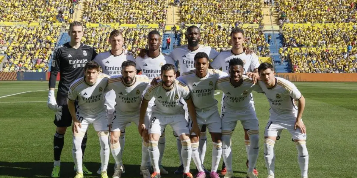 Los jugadores del Real Madrid posan antes del partido contra Las Palmas. Imagen: La Liga.