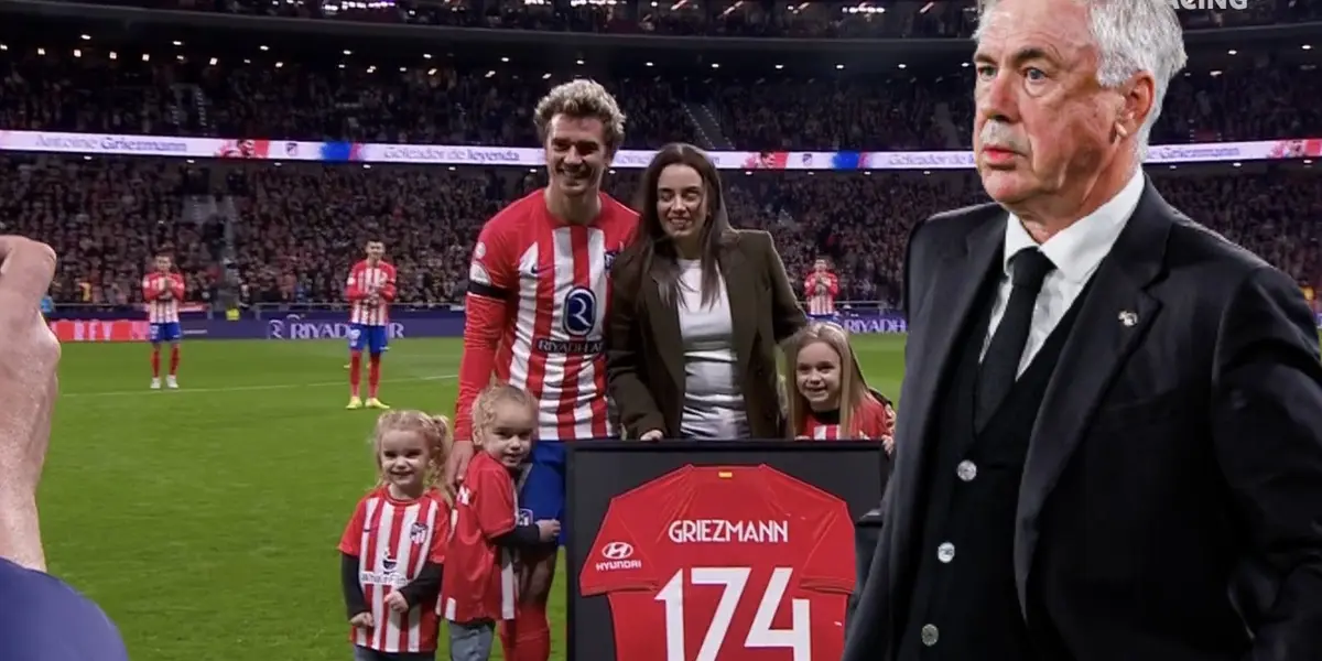 No le hicieron el pasillo y esto hizo Ancelotti en pleno homenaje a Griezmann