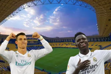 Vinícius celebra el primer gol como Cristiano.